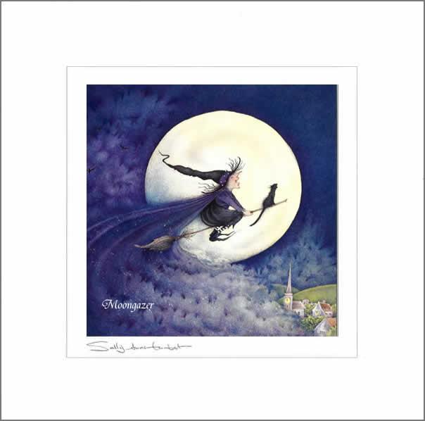 “ムーンソング” 【ムーンゲイザー】 ウォーターカーラーアートプリント by サリー アン ランバート Moongazer Cards by Sally Anne Lambert　 イギリス 英国雑貨の通販は