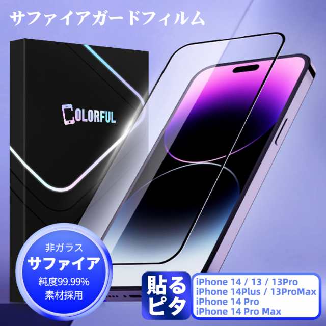 【特許製品・最高級保護フィルム】iPhone 16 16 plus 15 14 13 フィルム サファイア ガード iPhone14 iPhone15 iPhone14Pro Max iPhone15