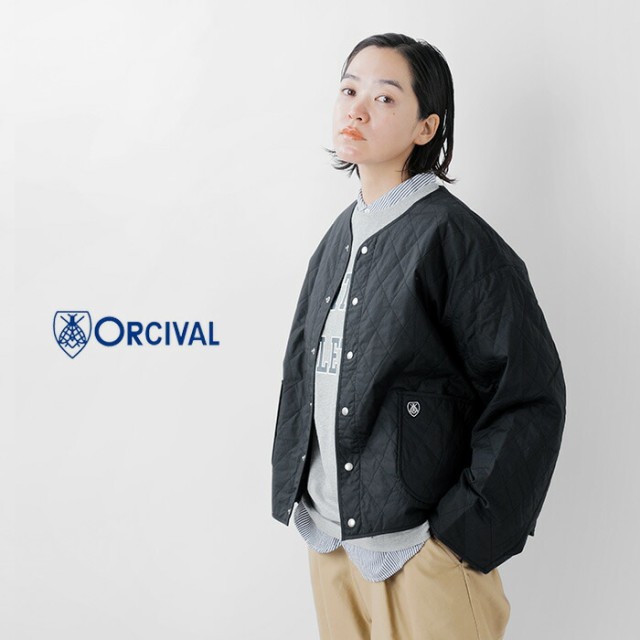 (or-a0400mty) ORCIVAL オーチバル オーシバル タイプライター クロス インシュレーション キルト ショート ブルゾン レディース