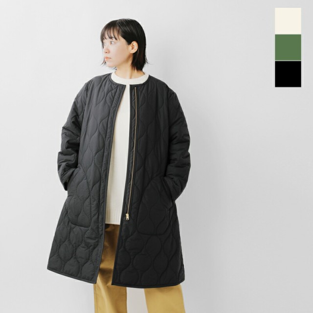 トラディショナルウェザーウェア Traditional Weatherwear アークリー キルティング ジップ ノーカラー ロング ジャケット “ARKLEY ZIP