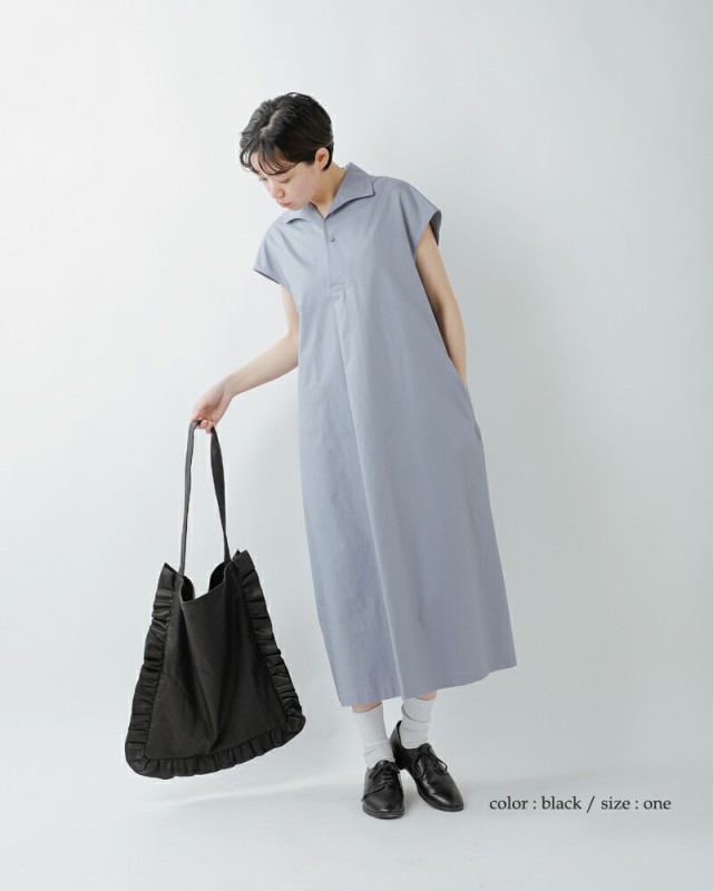 100-027) Sisii シシ レザー フリル トート バッグ “frill tote bag