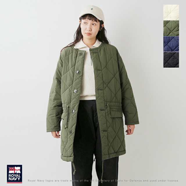 ロイヤルネイビー ROYAL NAVY ノーカラ キルティング カモフラージュ コート “NO COLLAR CAMOUFLAGE COAT” rn24fncm75 アウター