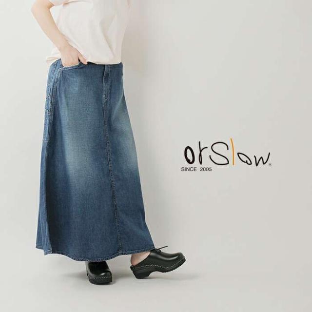 オアスロウ スカート or slow 30s ペインター ロング デニム スカート 00-4127_1