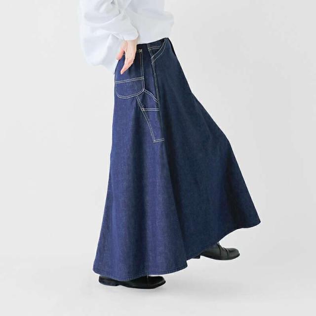 オアスロウ スカート or slow  デニム ペインター ロング スカート 00-4127-same1  ☆☆ クーポン対象
