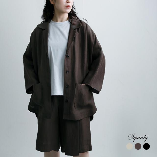 Squady スカディ ビスコース リネン テーラー ジャケット 009-1682 レディース 2026ss新作 春夏 クーポン対象