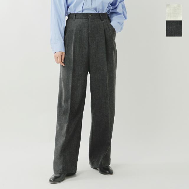 NOMBRE IMPAIR ノンブルアンペール  メランジカルゼ センタープレス パンツ 01-1-04-206-5-2-tr レディース 2025aw新作  ☆☆ クーポン対象