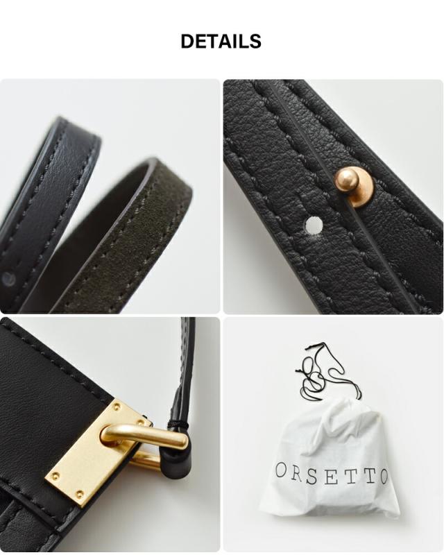 ORSETTO オルセット  カウレザー ナイロン2way ショルダー バッグ “RACCOLTO” 01-161-162-01 レディース 2025aw新作 クーポン対象