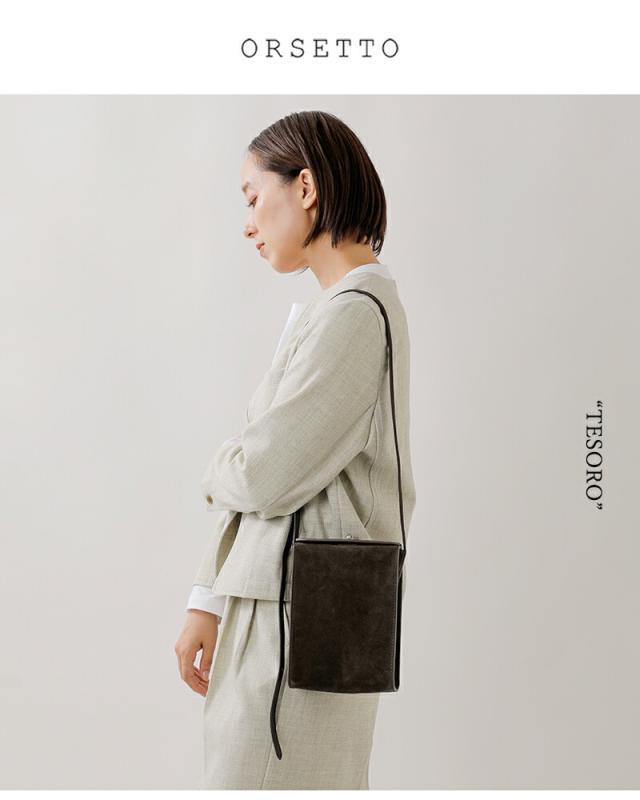 ORSETTO オルセット  カウレザー ショルダーバッグ “TESORO” 01-163-164-01 レディース 2025aw新作 クーポン対象