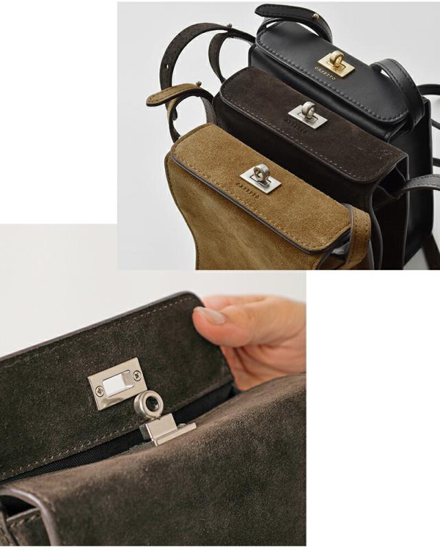 ORSETTO オルセット  カウレザー ショルダーバッグ “TESORO” 01-163-164-01 レディース 2025aw新作 クーポン対象