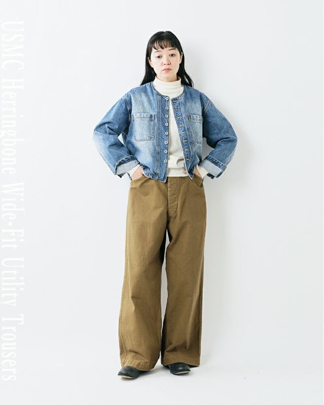 or slow オアスロウ USMC ヘリンボーン ワイドフィット ユーティリティ トラウザー パンツ 01-5210-yo ユニセックス クーポン対象_5