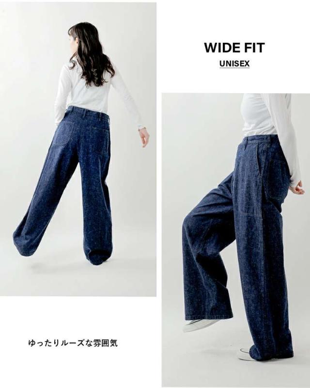 オアスロウ or slow ワイド フィット USネイビー デニム ユーティリティ パンツ 01-v5130 パンツ クーポン対象_9