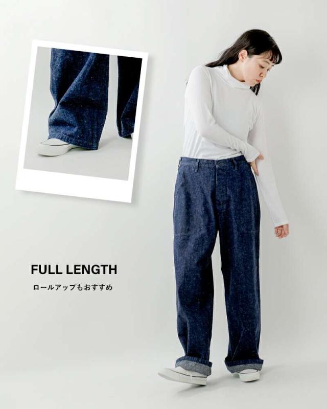 オアスロウ or slow ワイド フィット USネイビー デニム ユーティリティ パンツ 01-v5130 パンツ クーポン対象_10