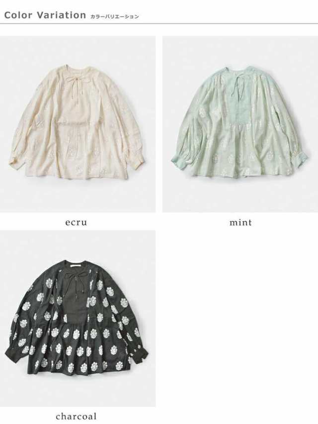 ヌキテパ ブラウス ne Quittez pas コットン ボイル セダム