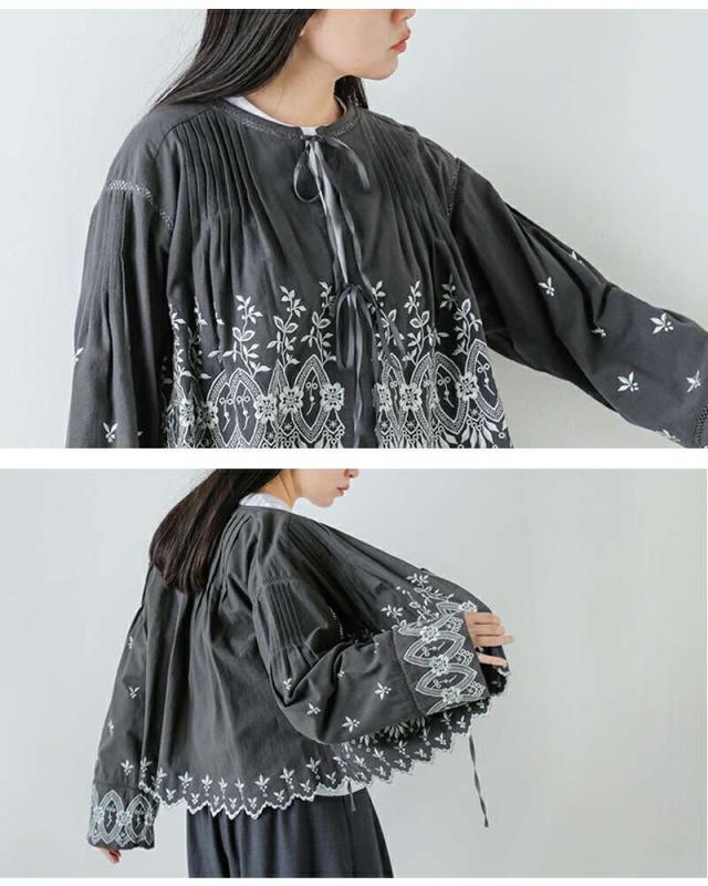 ヌキテパ ブラウス ne Quittez pas  クリンプ コットン アングレーズ 刺繍 ブラウス “Crimp Cotton Anglaise Embroidery Top” 010152wh1  ☆☆ クーポン対象 20%OFF ヌキテパ ブラウス ne Quittez pas クリンプ コットン アン