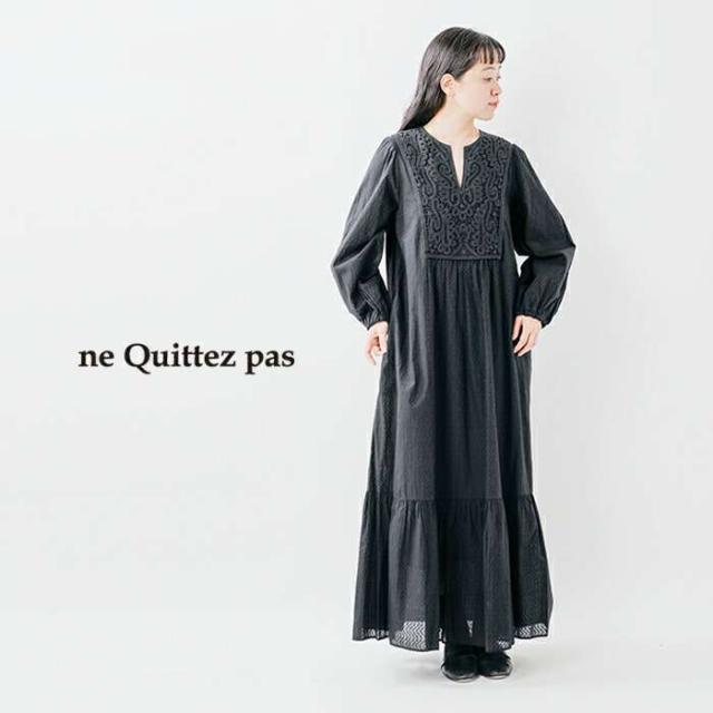 ヌキテパ ワンピース ne Quittez pas コットン レース ヨーク ドレス