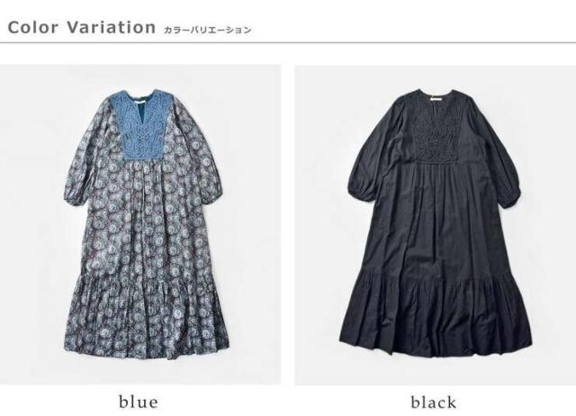 ヌキテパ ワンピース ne Quittez pas コットン レース ヨーク ドレス