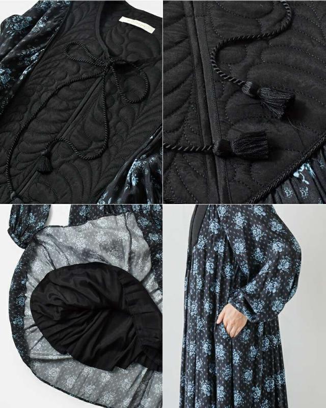 ヌキテパ ワンピース ne Quittez pas シャンタン ジャガード ポピー