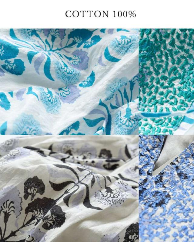 【新品タグ付き】ne Quittez pas ジャガードアナベル刺繡ワンピース ヌキテパ ワンピース ne Quittez pas コットン ジャガード