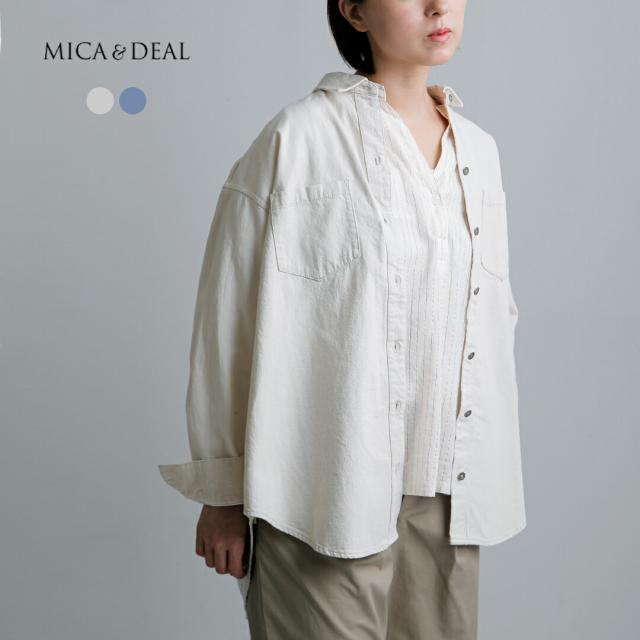 MICA&amp;DEAL マイカアンドディール コットンリネン デニム シャツ 0126101028o レディース  春夏