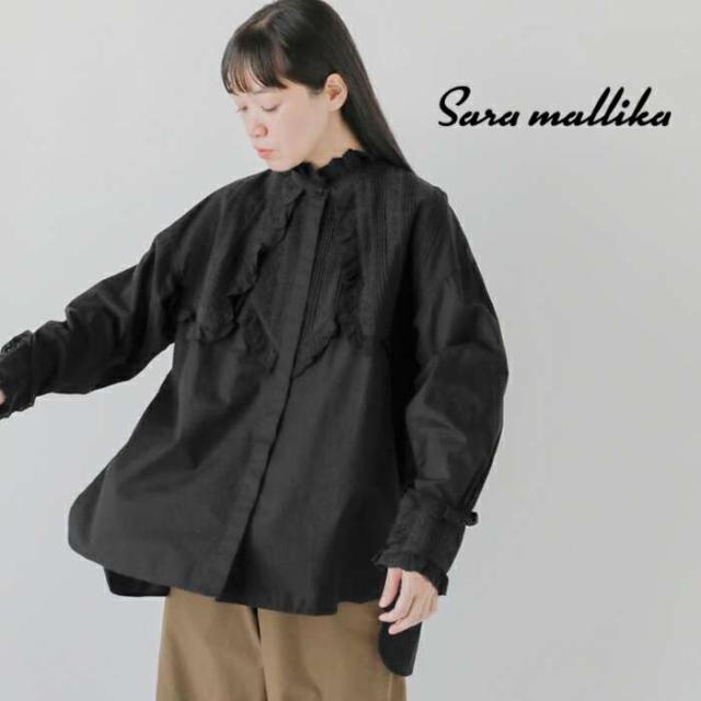 サラマリカ ブラウス Sara Mallika コットン ピンタック レース サラマリカ ブラウス Sara Mallika コットン ピンタック レース
