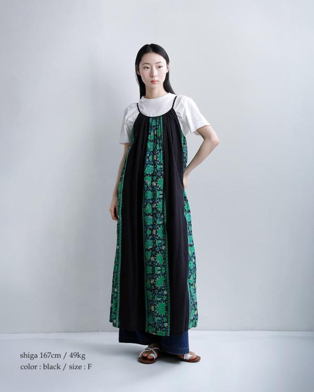 Sara Mallika サラマリカ コットン ビスコース ボーダー プリント キャミワンピース 020561sj4 レディース 2026ss新作 春夏 クーポン対象_2