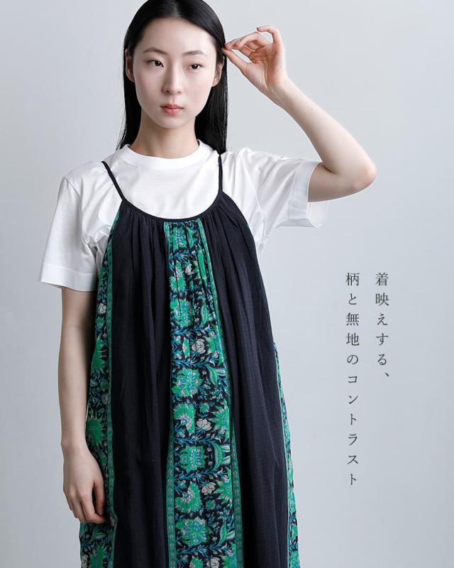 Sara Mallika サラマリカ コットン ビスコース ボーダー プリント キャミワンピース 020561sj4 レディース 2026ss新作 春夏 クーポン対象_4