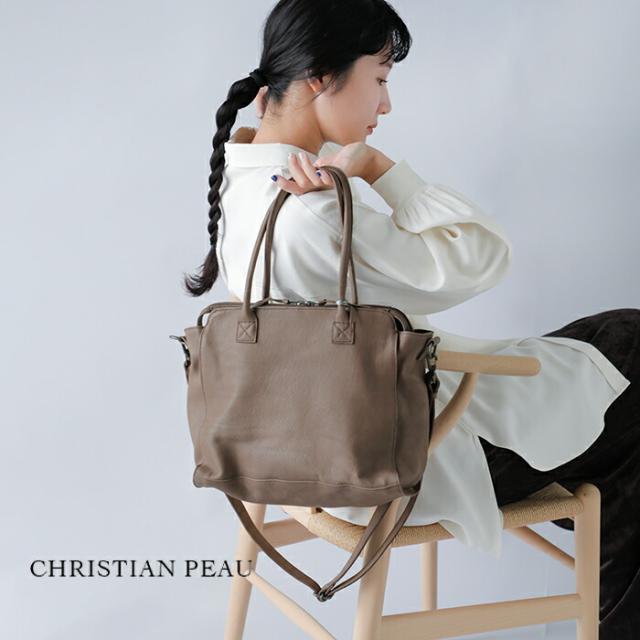 CHRISTIAN PEAU」 2WAYバッグ - ブラウン レディース CHRISTIAN PEAU 