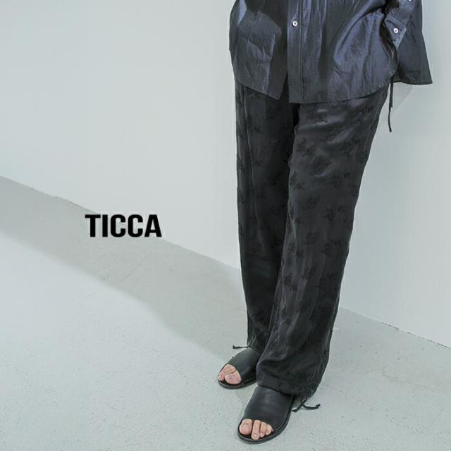 TICCA ティッカ リトルフラワー/ペイズリー プリント/キュプラローズ刺繍 パンツ tbfs-082-092-103 レディース 2026ss新作 春夏 クーポン対象_1