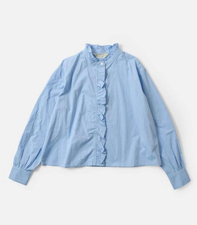 ミディウミ ブラウス MidiUmi コットン フリル シャツ “frill short