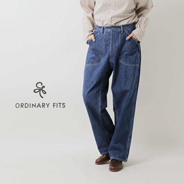ordinaryfits オーディナリーフィッツ ナチュラルスラブ デニム ランチパンツ “JAMES RANCH” 107-325 レディース クーポン対象_1