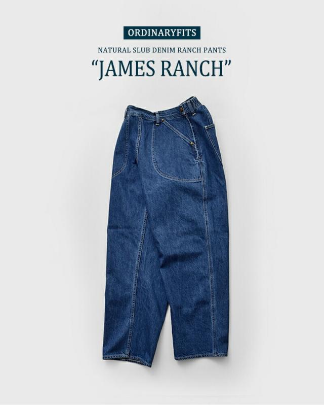 ordinaryfits オーディナリーフィッツ ナチュラルスラブ デニム ランチパンツ “JAMES RANCH” 107-325 レディース クーポン対象_4