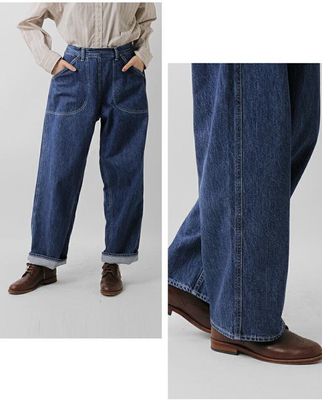 ordinaryfits オーディナリーフィッツ ナチュラルスラブ デニム ランチパンツ “JAMES RANCH” 107-325 レディース クーポン対象_9