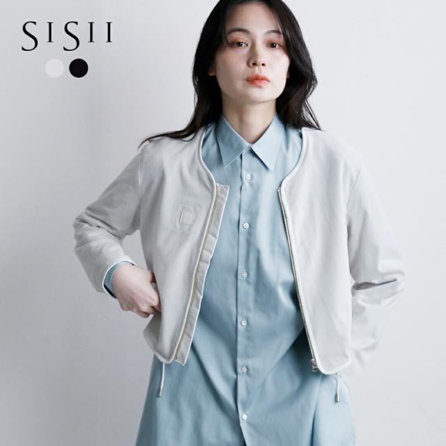 Sisii シシ スエード ノーカラー ジップ ジャケット “NO COLLAR ZIP JACKET” 124-ol レディース  春夏