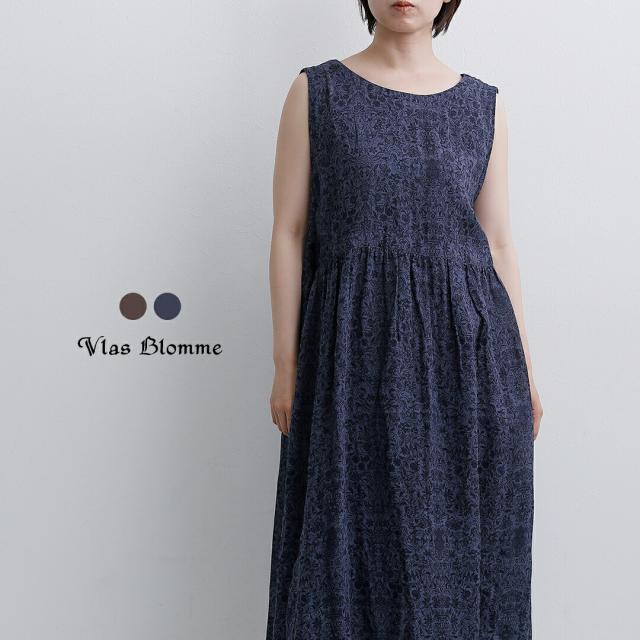 Vlas Blomme ヴラスブラム  ダマスクプリント 2way ノースリーブドレス ワンピース 13213056 レディース  春夏