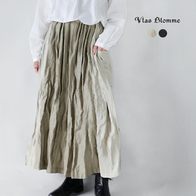 Vlas Blomme ヴラスブラム ブラスブラム  ヴィンテージレーヨン ギャザースカート 13532095-mt 2025aw新作 レディース ☆☆ クーポン対象