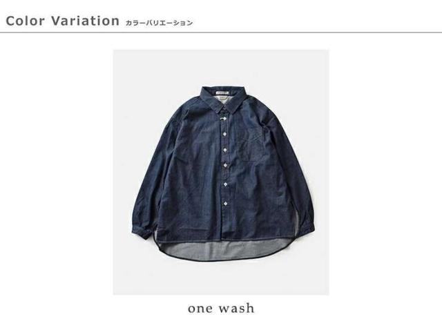 30%OFF ドミンゴ ブラウス D.M.G. コットン デニム ナチュラル シャツ