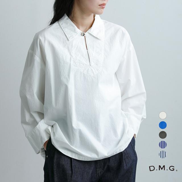 D.M.G. ドミンゴ  コットン スキッパー シャツ 16-0864-5x レディース  春夏