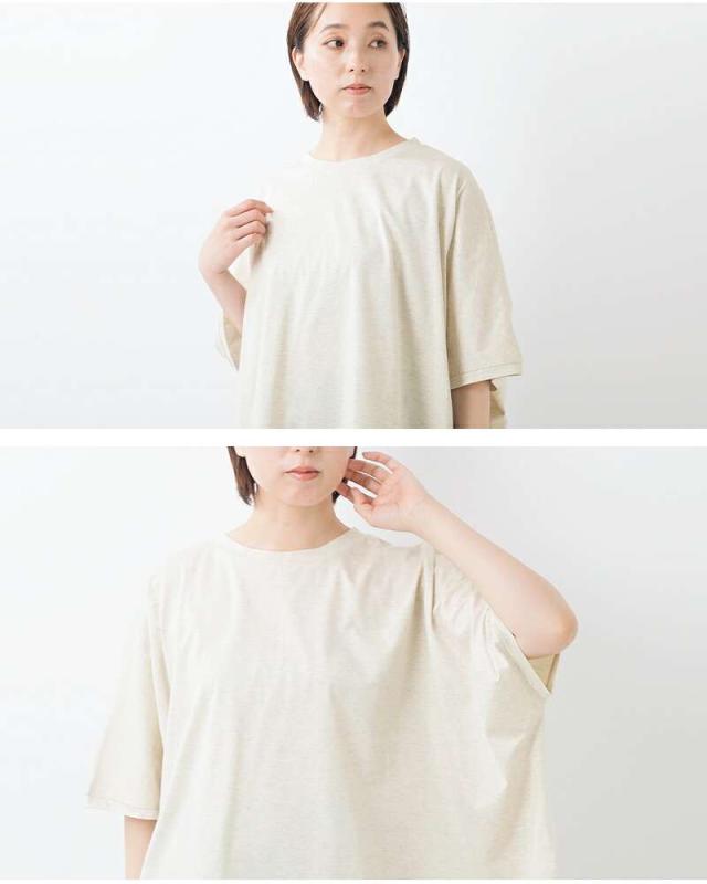 ミズイロインド Tシャツ mizuiro ind コットン メッシュ ミックス ワイド プルオーバー 2-210130_8