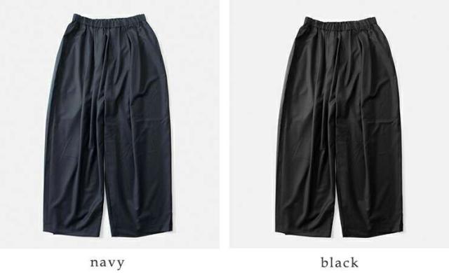 ミズイロインド mizuiro ind とろみ ドレープ ワイド タック パンツ 2