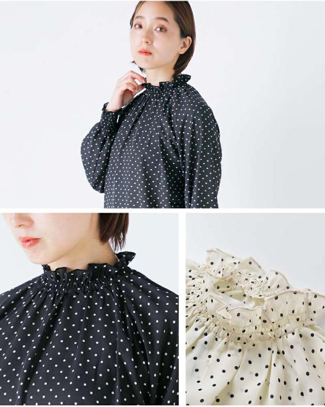 30%OFF スースースー ブラウス Si-Si-Si ドット シャーリング 30%OFF スースースー ブラウス Si-Si-Si ドット シャーリング