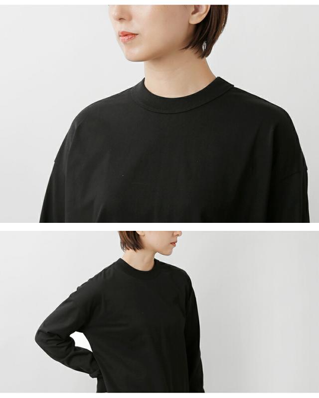TRAVAIL MANUEL トラバイユマニュアル コットン ミディ天竺 バックラウンド 長袖 Tシャツ 2041 レディース 春夏_7