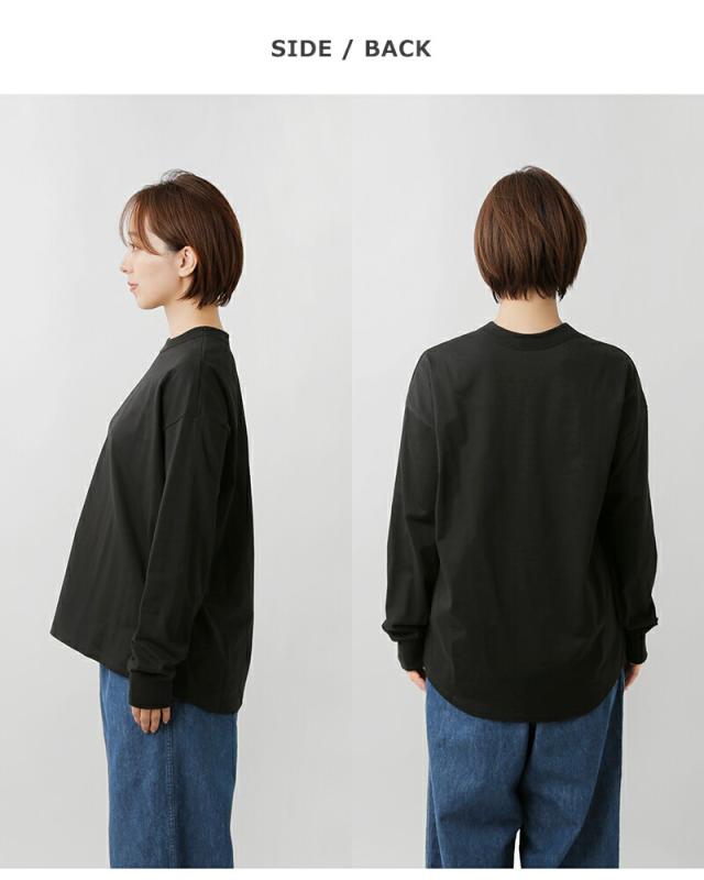 TRAVAIL MANUEL トラバイユマニュアル コットン ミディ天竺 バックラウンド 長袖 Tシャツ 2041 レディース 春夏_11