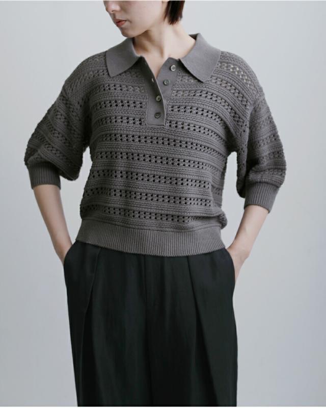 EMMACULATE エマキュレイト レース パフスリーブ 襟付き ニット プルオーバー 2261k-52430 レディース 2026ss新作 春夏 クーポン対象_8