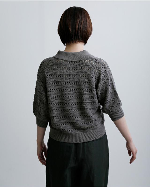 EMMACULATE エマキュレイト レース パフスリーブ 襟付き ニット プルオーバー 2261k-52430 レディース 2026ss新作 春夏 クーポン対象_10