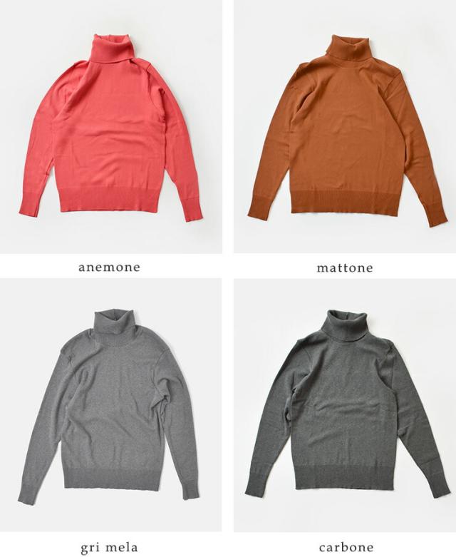 GICIPI ジチピ コトーネソフト コットン リブ タートルネック プルオーバー “ANANAS” 2514a 2025aw新作 クーポン対象