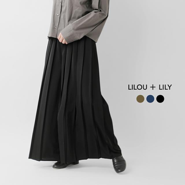 LILOU+LILY リルアンドリリー プリーツ トラウザーズ 2508yo-1218 レディース 2026ss新作 春夏 クーポン対象