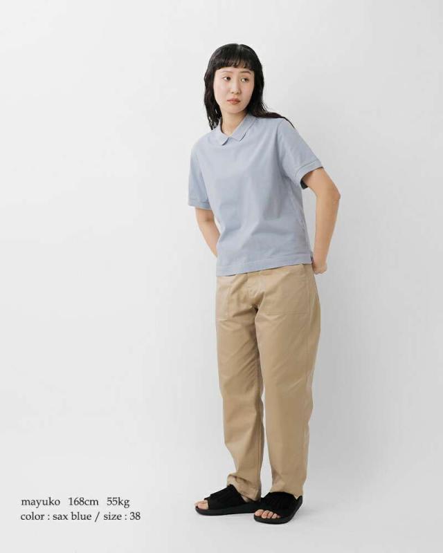 ファブリケ アン プラネテール Tシャツ fabrique en planete terre コットン ショートスリーブ ポロ Tシャツ 261-001_4