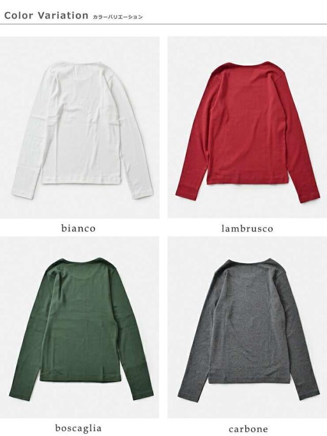 ジチピ Tシャツ GICIPI  コスティーナ コットン バックU ロングスリーブ Tシャツ “Cece” 2519a  クーポン対象