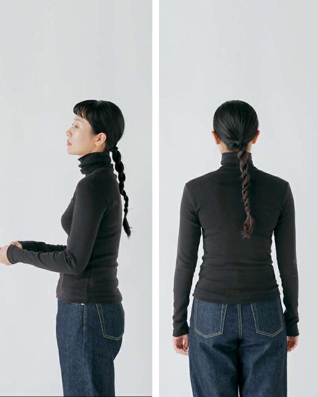 GICIPI ジチピ コットン タートルネック ロングスリーブ Tシャツ “PREZZEMOLO” 2520a-yo 2025aw新作 レディース クーポン対象