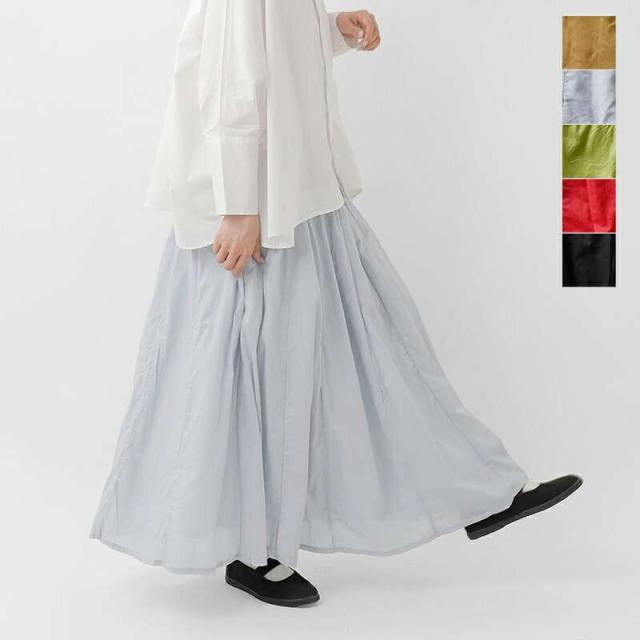 50%OFF イナ スカート ina コットン ウエストゴム マチ入り タック スカート 252128 ☆☆ クーポン対象